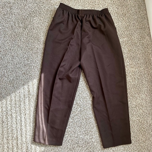 🦋 NWT Briggs New York Brown High Waisted Trousers 14 Petite 14P - Picture 4 of 9